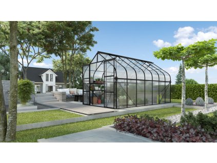 skleník VITAVIA DIANA 11500 PC 4 mm černý LG4239  + základna VITAVIA DIANA 11500 černá LG4256