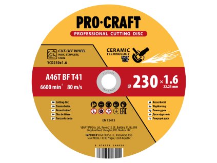 6741 keramicky rezny kotouc procraft ysd230x16 ysd230x16