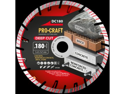 8106 diamantovy rezny kotouc deep cut procraft dc180 dc180