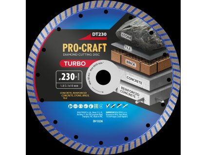 8114 diamantovy rezny kotouc turbo procraft dt230 dt230