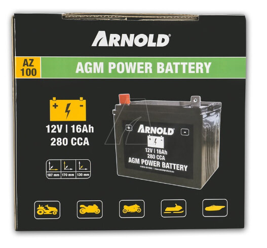 ARNOLD (Stanley Black & Decker) Arnold AZ 100 12V-16Ah - akumulátor pro zahradní traktory