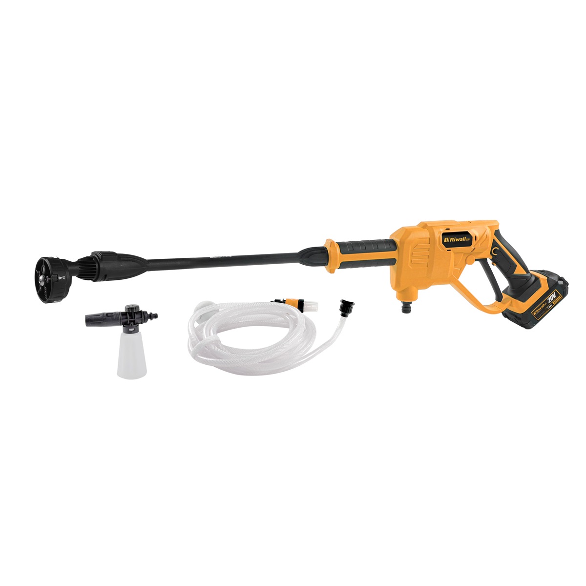 Riwall PRO RAPW 2420 20V SET - akumulátorová tlaková myčka (s 4,0 Ah akumulátorem a nabíječkou)