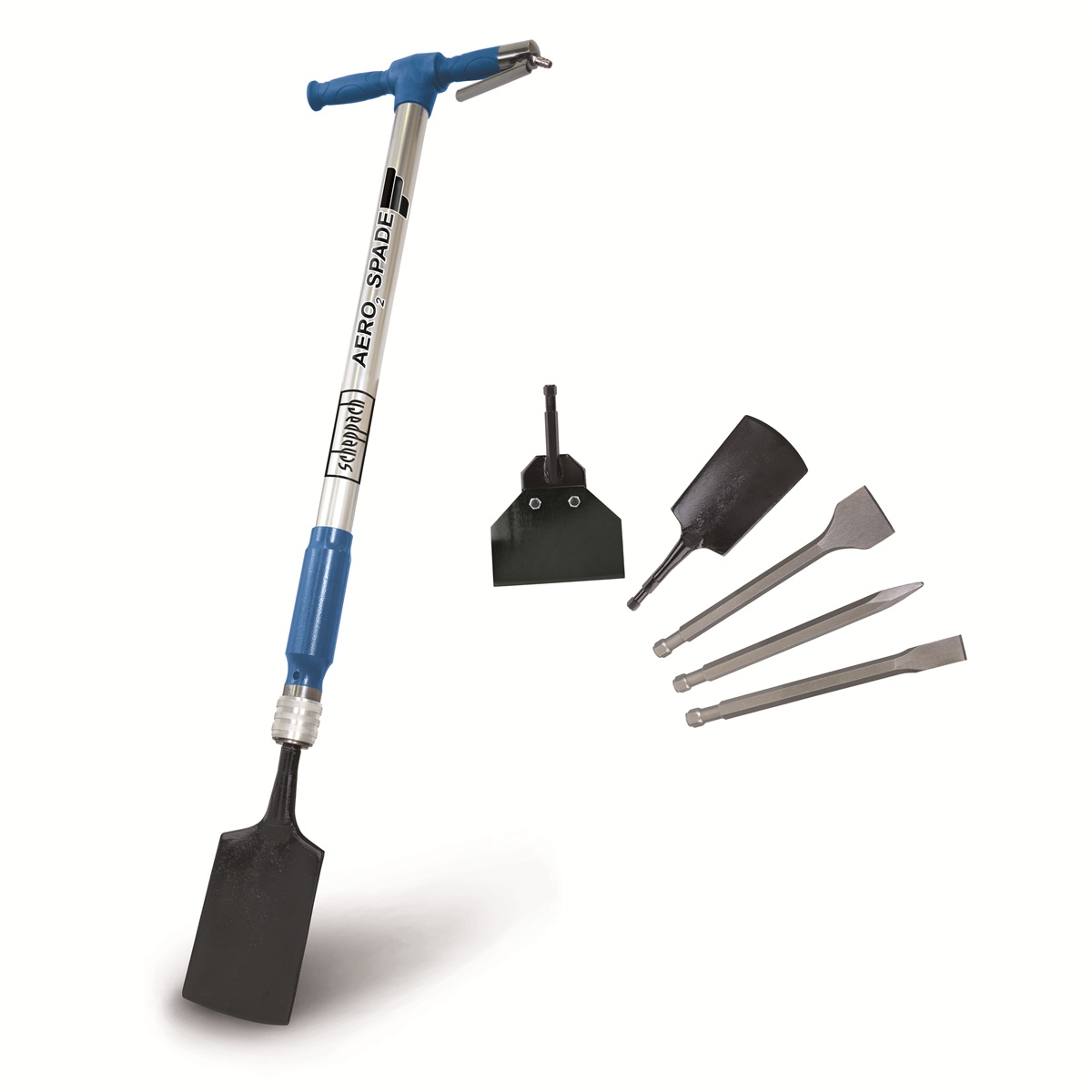 Scheppach AERO 2 SPADE - pneumatický multifunkční nástroj 5v1