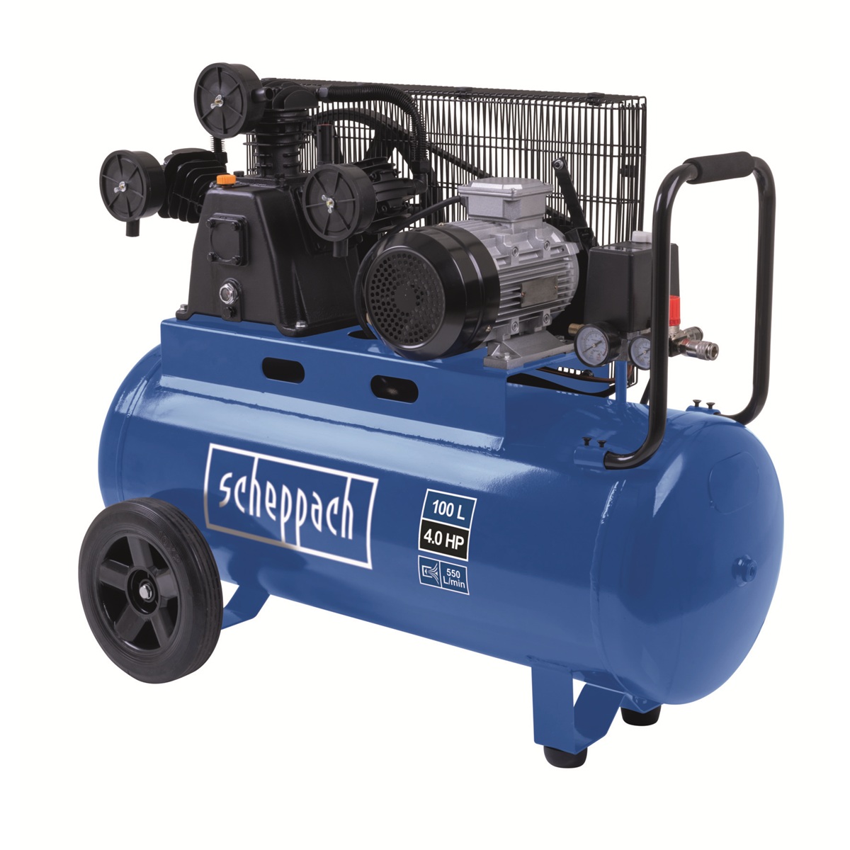 Scheppach HC 550 tc - olejový tříválcový řemenový kompresor 100 l