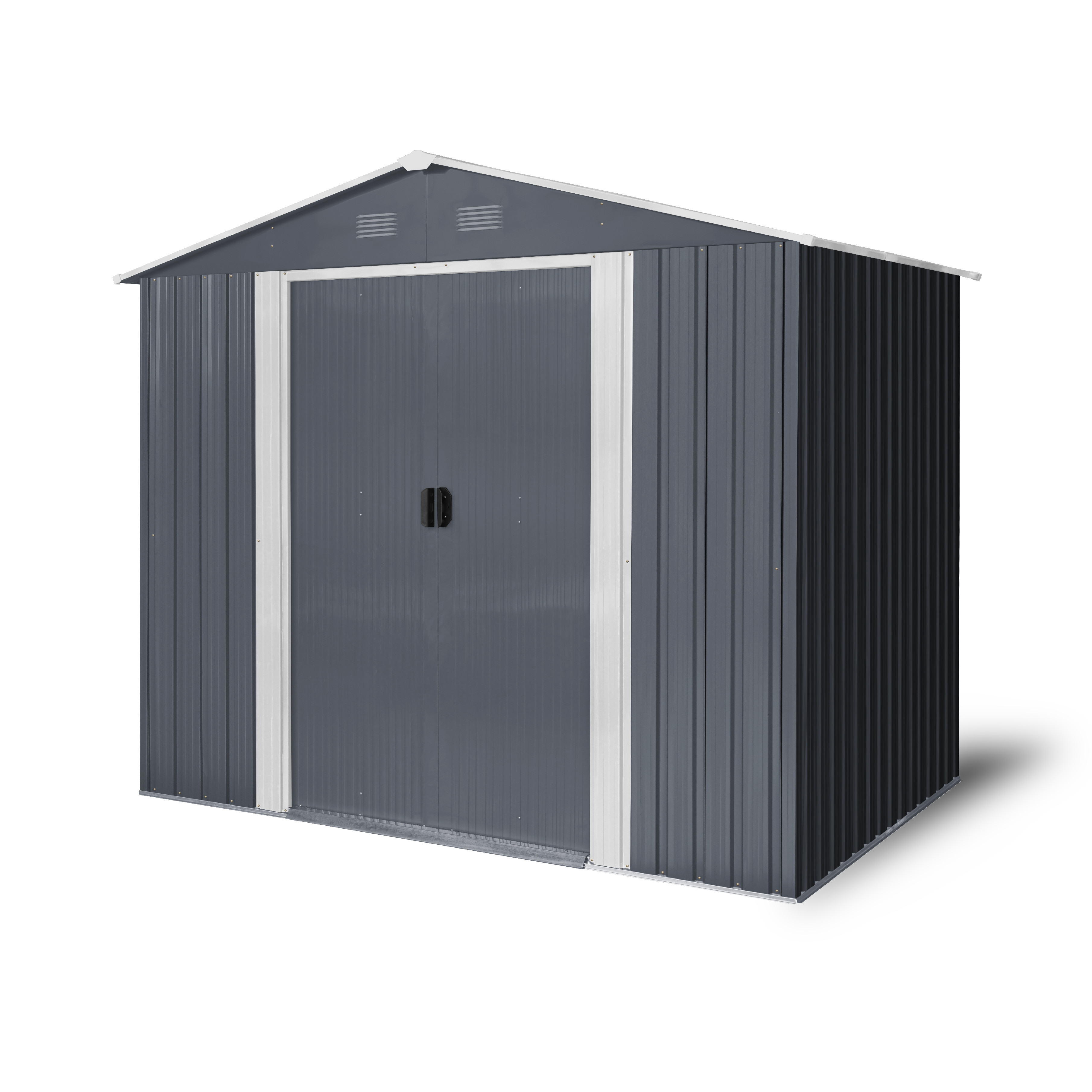 Riwall PRO RMSA 6x8 Anthracite - zahradní domek kovový 2,4 x 1,7 m se sedlovou střechou Antracit