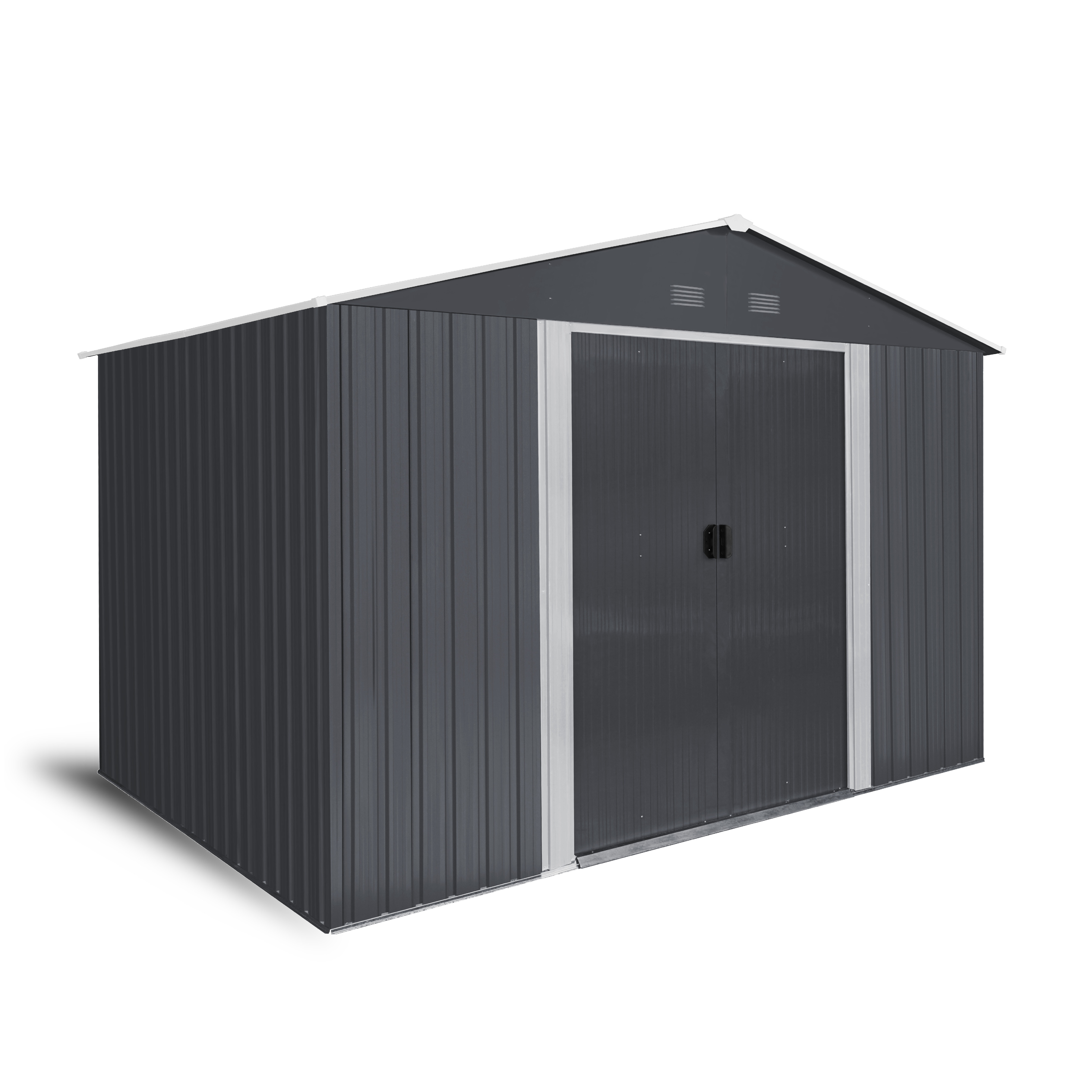 Riwall PRO RMSA 8x10 Anthracite - zahradní domek kovový 3 x 2,4 m se sedlovou střechou antracit
