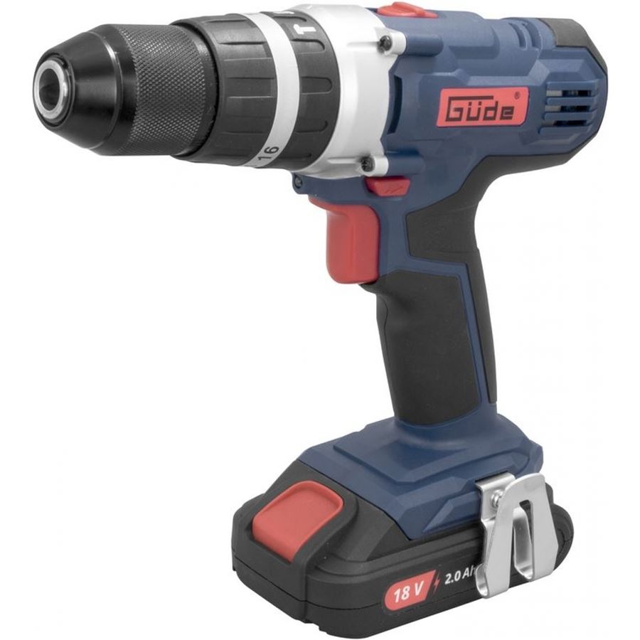 GüDE GMBH Güde BSB 18-201-30K 20V - akumulátorový šroubovák s příklepem (s 2,0 Ah akumulátorem a nabíječkou)