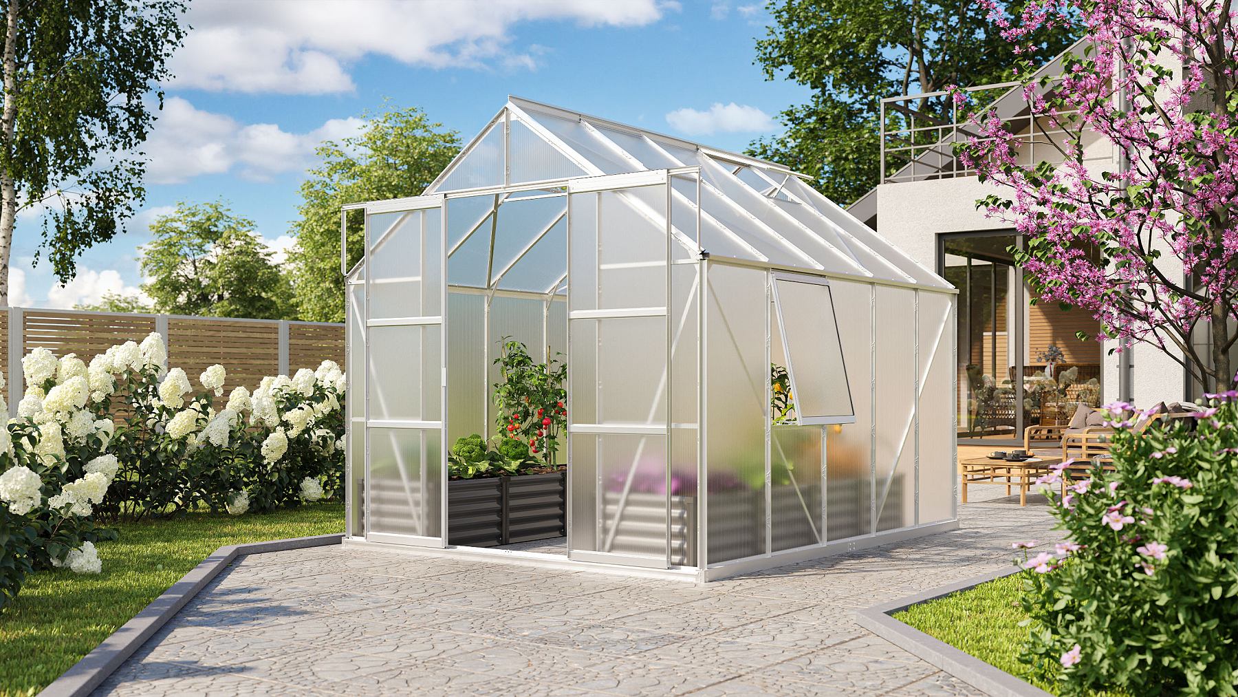 LANIT PLAST, s.r.o. skleník VITAVIA URANUS 8300 PC 6 mm stříbrný  LG186