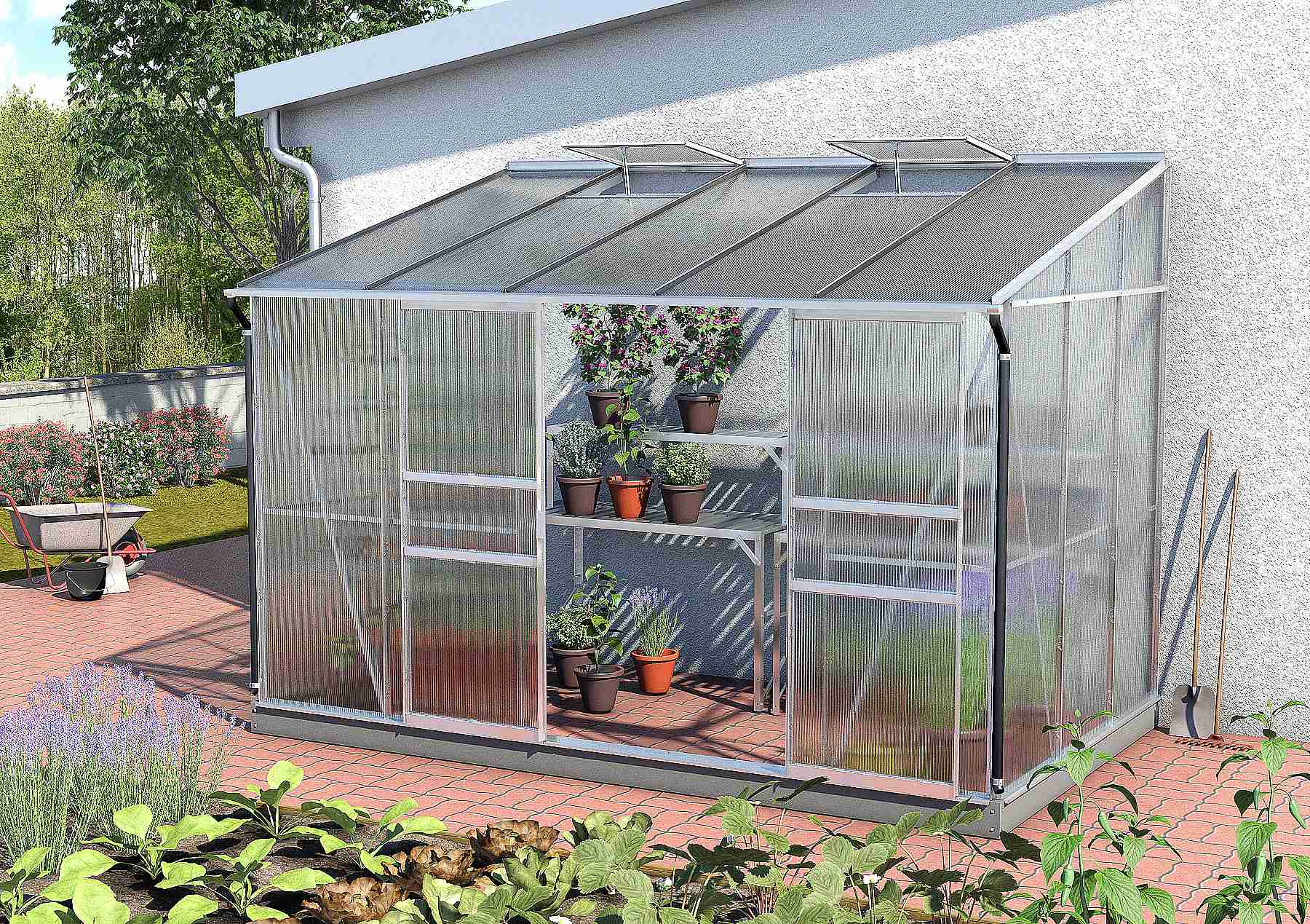 LANIT PLAST, s.r.o. skleník VITAVIA IDA 6500 PC 4 mm stříbrný LG299