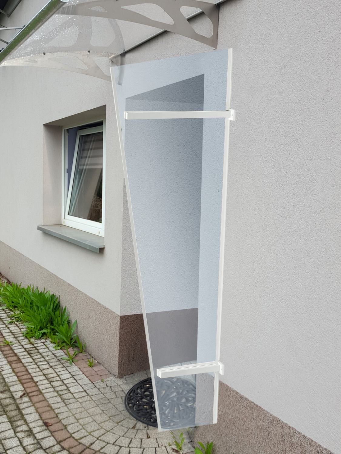 LANIT PLAST, s.r.o. boční stěna LANITPLAST UNI bílá / PLEXI LG1496