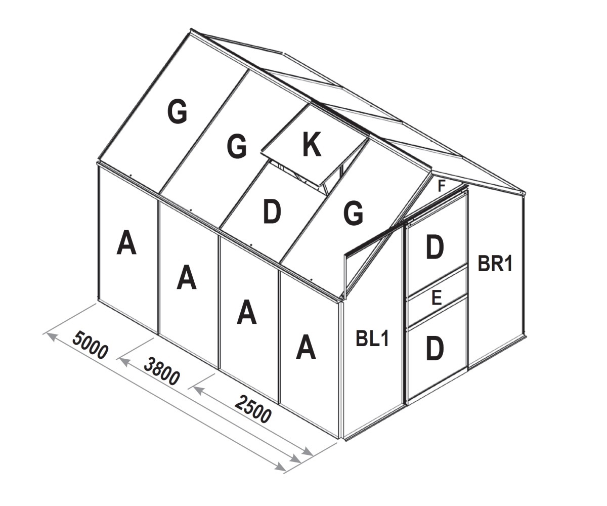 LANIT PLAST, s.r.o. náhradní prosklení pro skleník VITAVIA TARGET 2500 PC 4 mm LG2532
