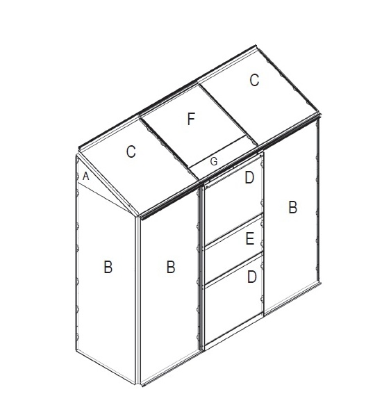 LANIT PLAST, s.r.o. náhradní prosklení pro skleník VITAVIA IDA 1300 PC 6 mm LG3078