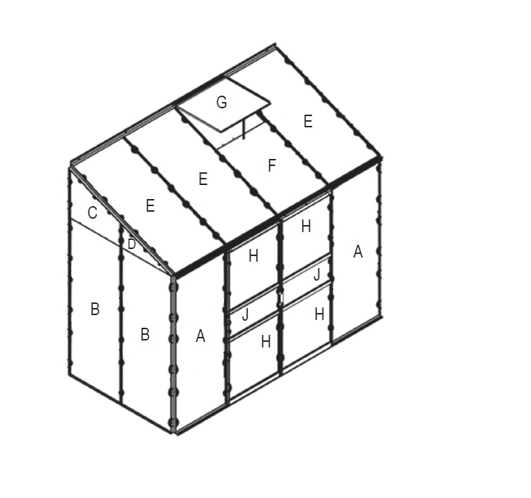 LANIT PLAST, s.r.o. náhradní prosklení pro skleník VITAVIA IDA 3300 PC 4 mm LG3079