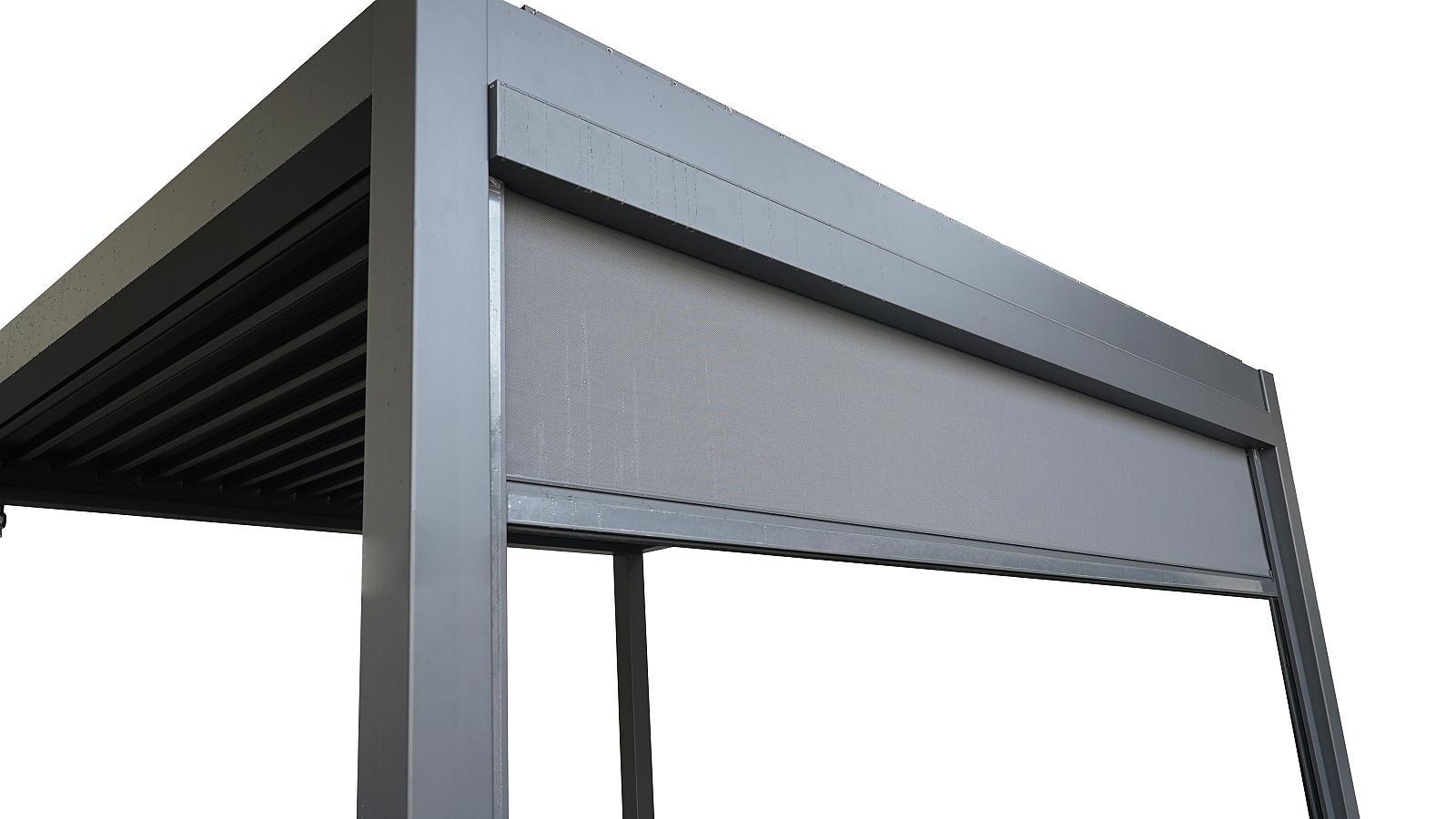 LANIT PLAST, s.r.o. boční síťová roleta 4 m k pergole BIOCLIMATIC PREMIUM / PLUS  LG4118