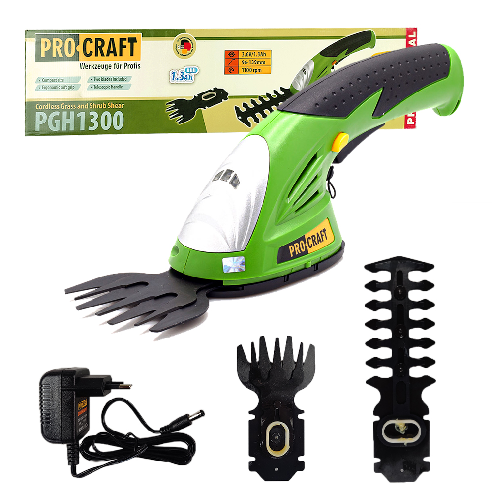 Procraft PGH1300 - akumulátorové nůžky na trávu