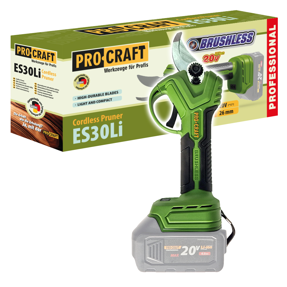 Procraft ES30Libb - akumulátorové nůžky na větve (bez akumulátoru a nabíječky)