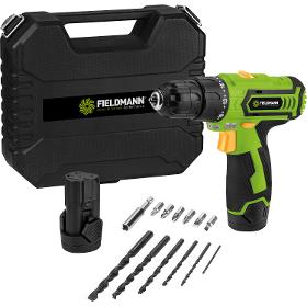 FIELDMANN FDV 10252-A 12V SET - akumulátorová vrtačka (s 1,3 Ah akumulátorem, nabíječkou, kufrem a 13 ks příslušenstvím)