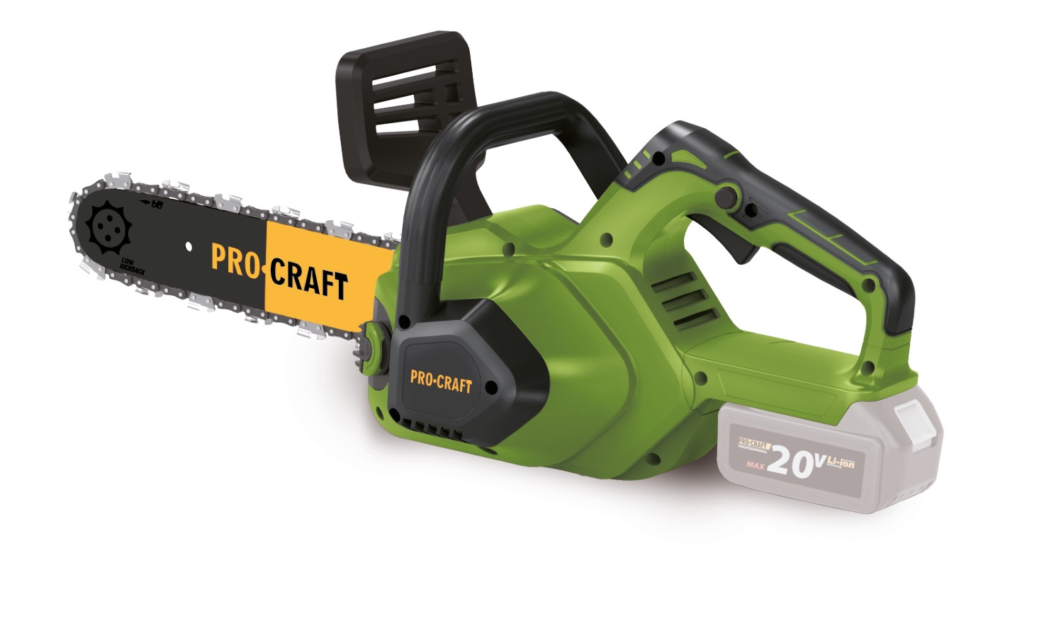 Procraft PKA38 20V - akumulátorová řetězová pila (bez akumulátoru a nabíječky)