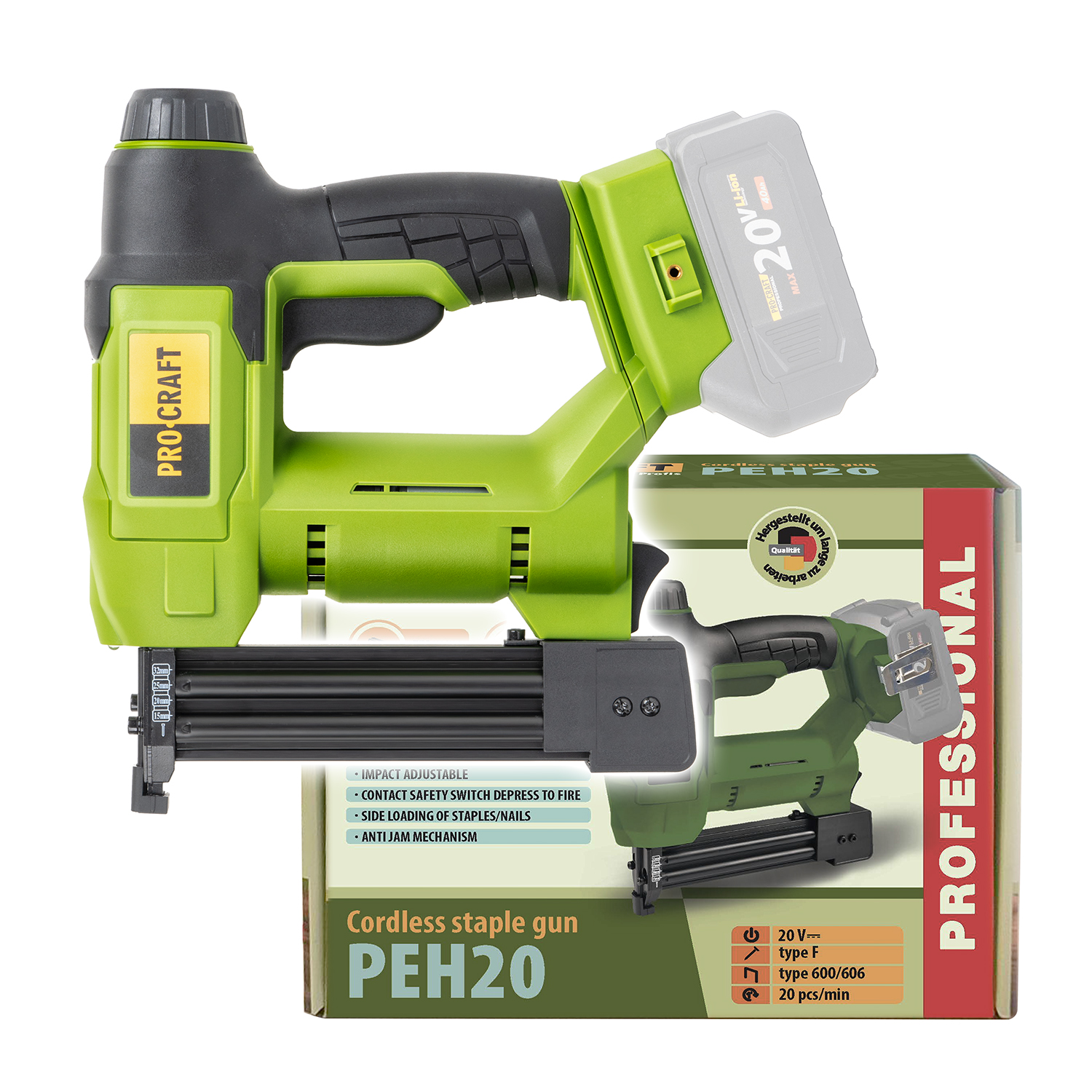 Procraft PEH20 20V - akumulátorová spoknovačka (bez akumulátoru a nabíječky)