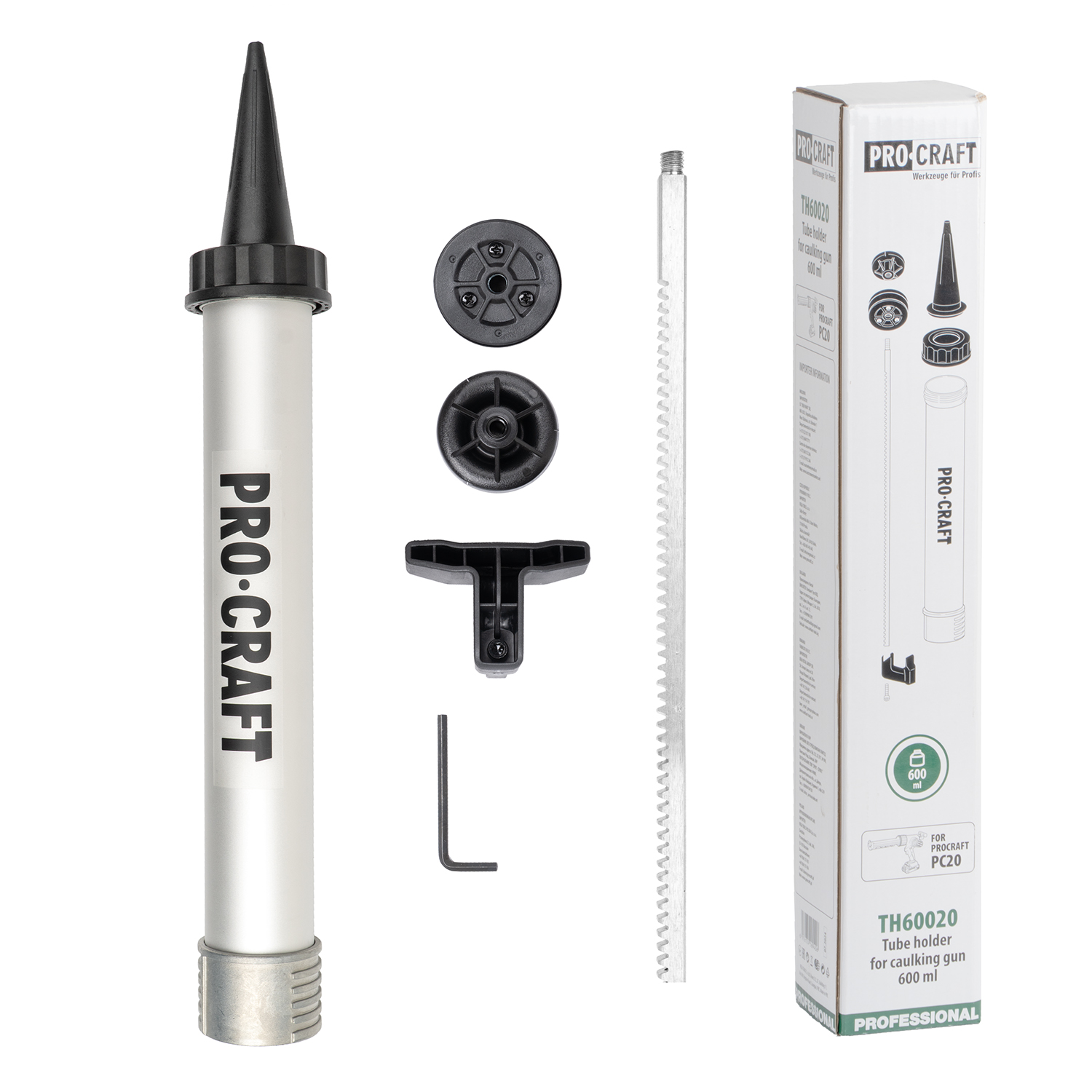 Procraft PC20 - ALU trubicový zásobník 600ml pro měkké tuby Procraft TH60020