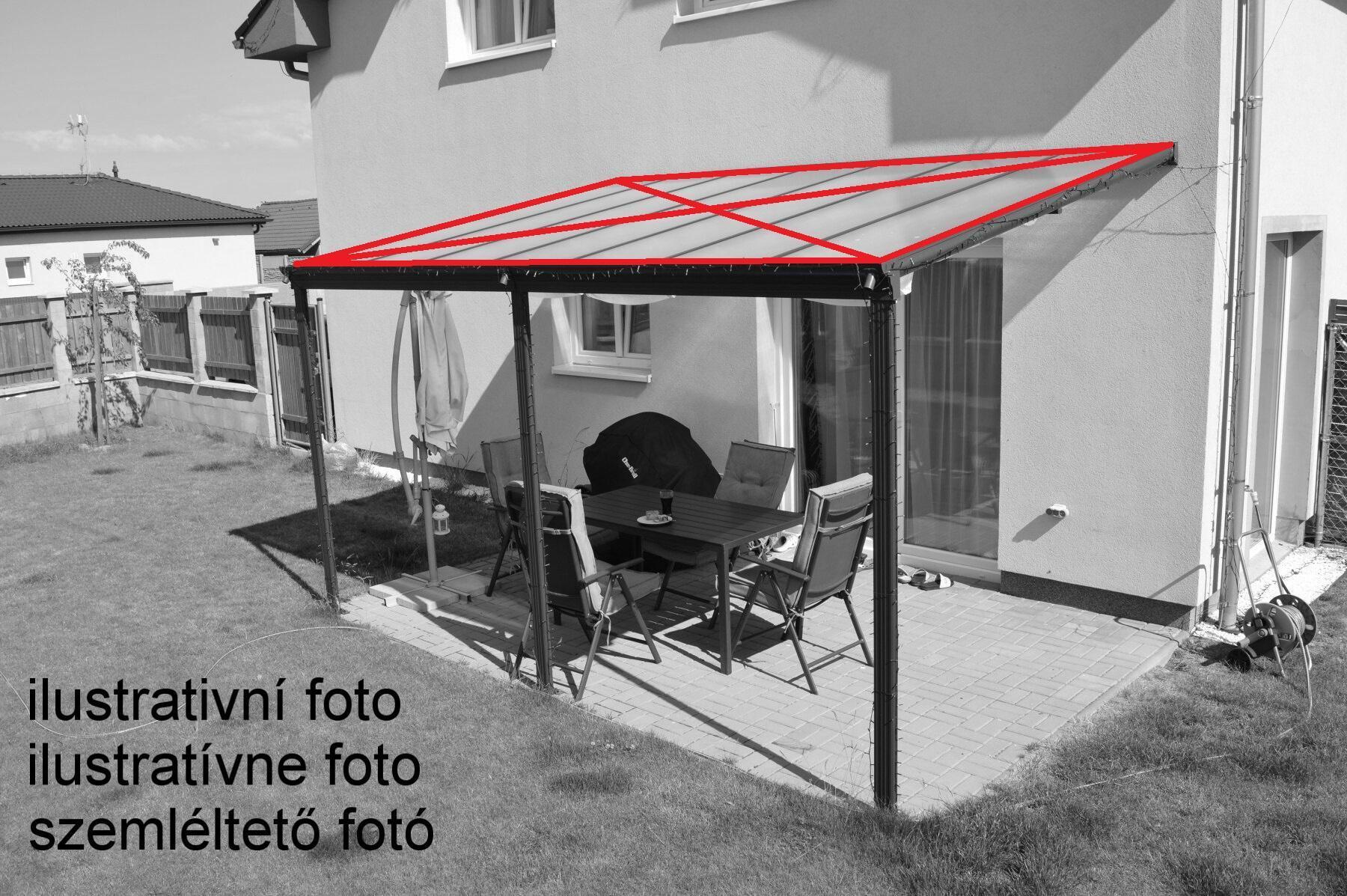 LANIT PLAST, s.r.o. náhradní prosklení pro pergolu LANITPLAST WALL 43 FSX čiré PC LG4323