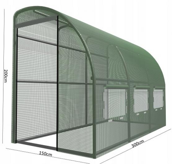 VespaGarden Fóliovník ke stěně 3 x 1,5 x 2m - 2 vchody Vespa Garden