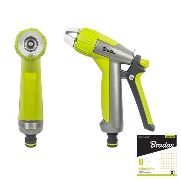 Nastavitelná zavlažovací pistole LIME LINE kovová BRADAS LE-5107