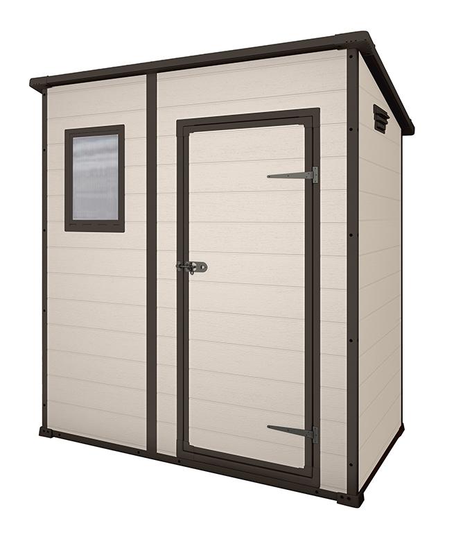 Zahradní domek Keter Manor Pent 6x6 - 185 x 185 x 200 cm - béžový