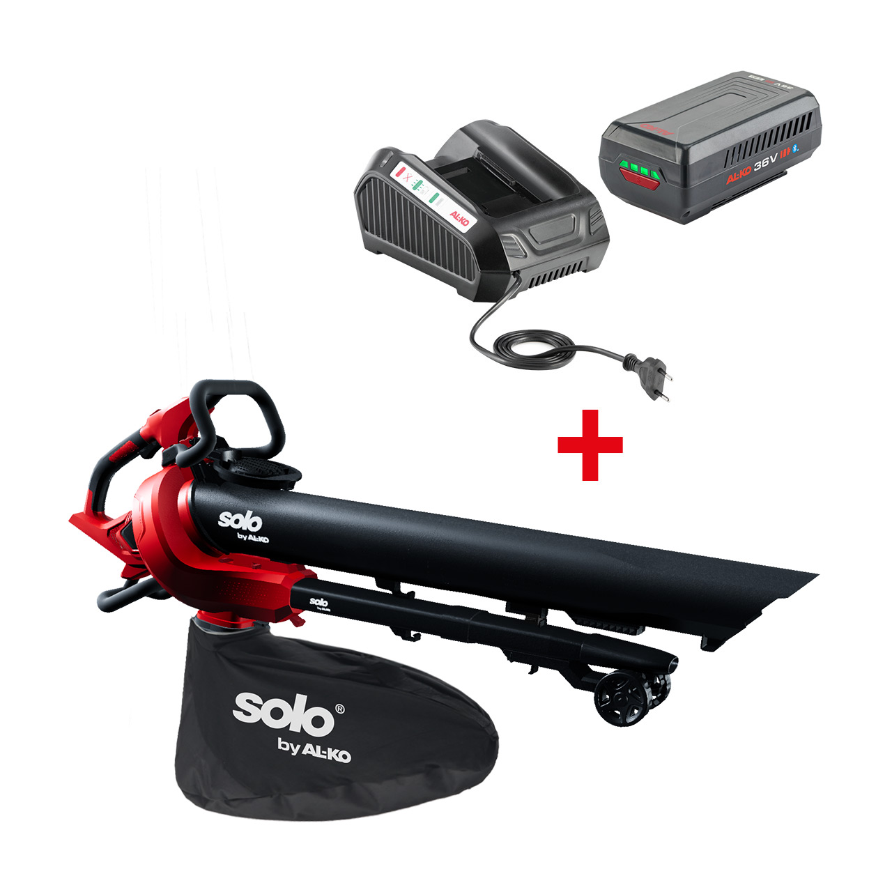 solo® by AL-KO LBV 3690 Li 36V SET - akumulátorový foukač / vysavač (s 4,0 Ah akumulátorem a nabíječkou)