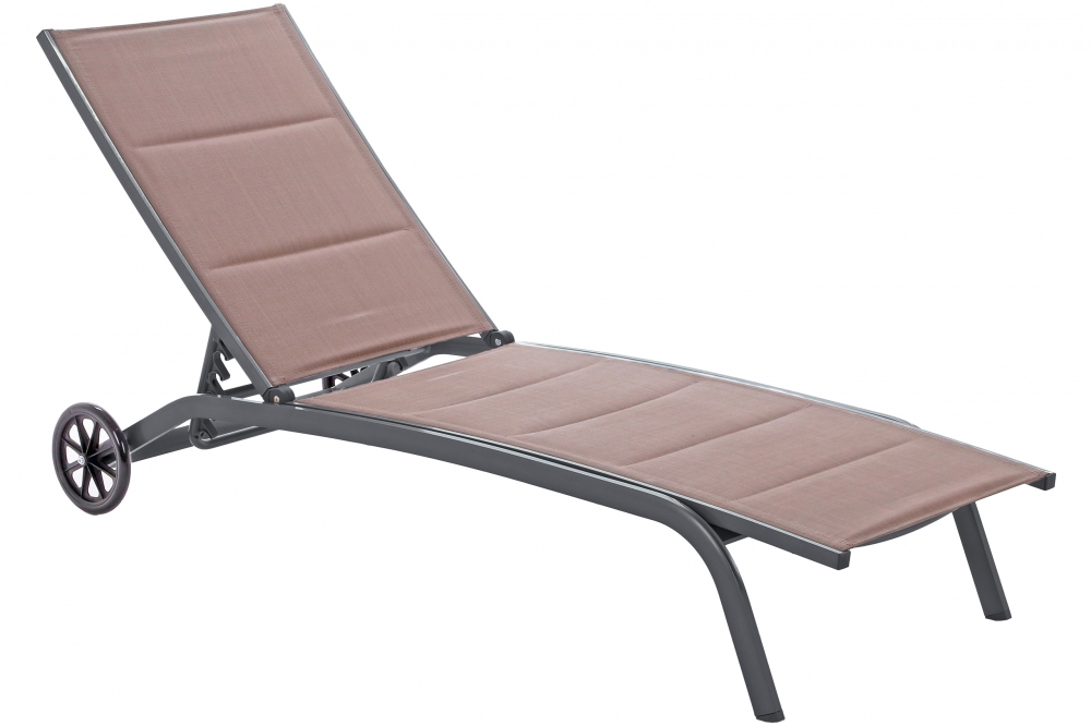 Home&Garden Zahradní lehátko Ibiza Alu Taupe / Grey