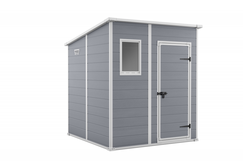 Zahradní domek Keter Manor Pent 6x6 - 185 x 185 x 200 cm - šedý