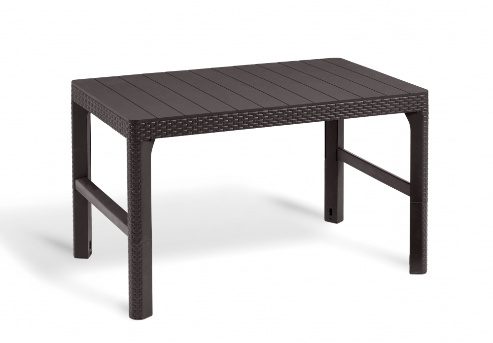 Zahradní stůl Keter Lyon - 116 x 71 x 40 – 65 cm - hnědý