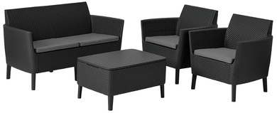 Zahradní set Keter Salemo 2 seater sofa - grafitová / šedá