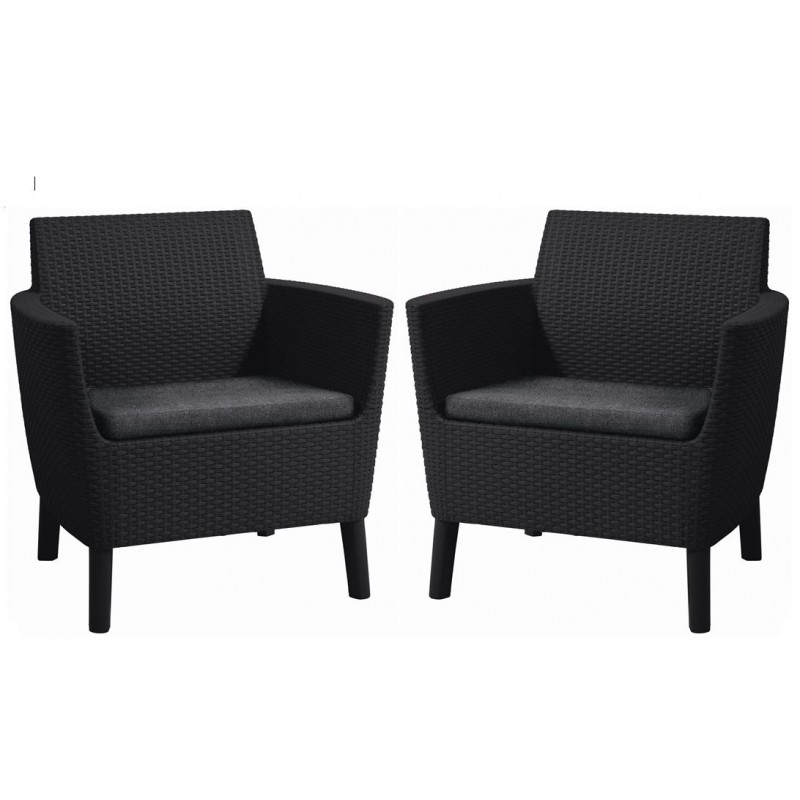 Zahradní set KETER Salemo DUO - 74 x 67 x 76 cm - grafit / šedá - 2ks