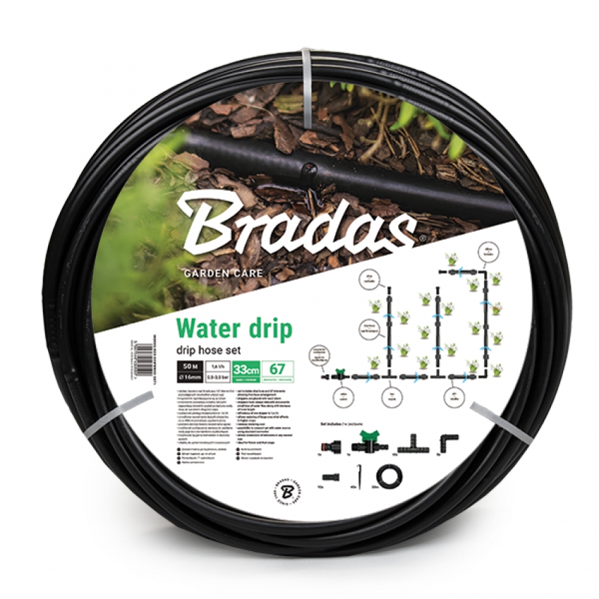 BRADAS Sada pro kapkovou závlahu WATER DRIP 1/2" 50m