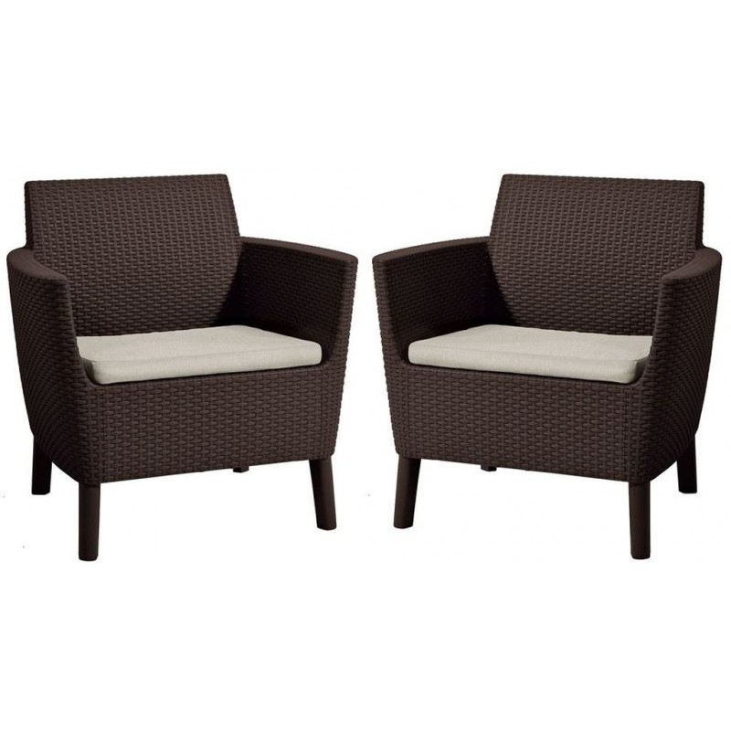 Zahradní set KETER Salemo DUO - 74 x 67 x 76 cm - hnědá / béžová - 2ks