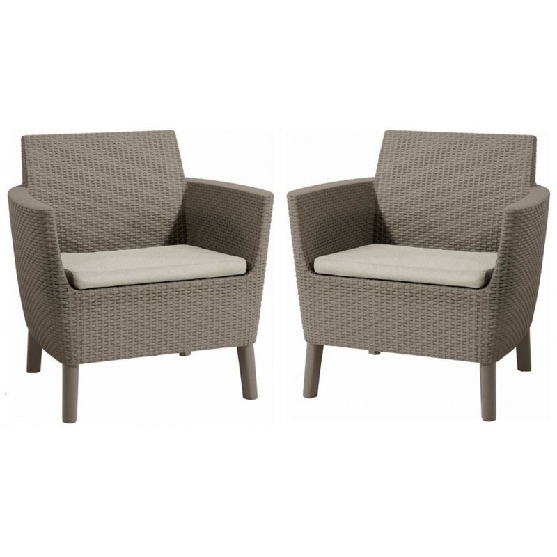Zahradní set KETER Salemo DUO - 74 x 67 x 76 cm - cappuccino / krémová - 2ks