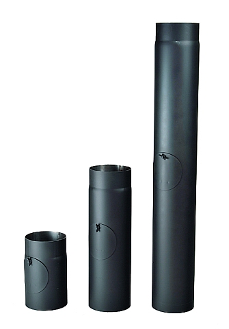 Kovo KRAUS Roura kouřová silnostěnná s čistícím otvorem 120mm / 1000mm / 1,5mm