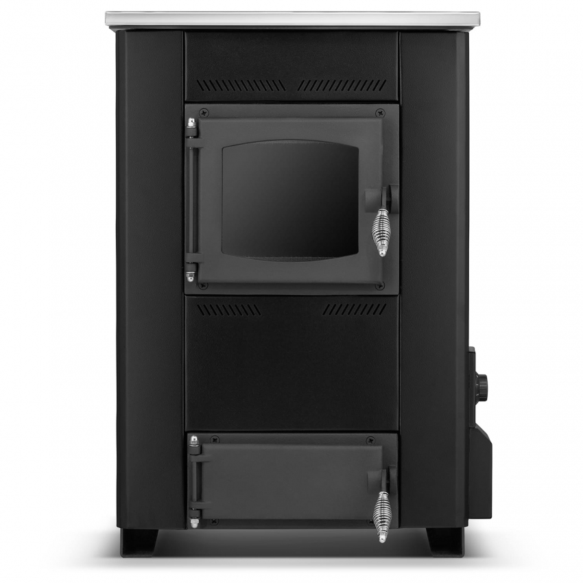 Termomont Sporák / kotel s varnou deskou a výměníkem TEMY ES 25 kW - černý