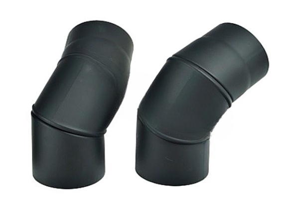 KOVOKRAUS Koleno kouřové 150mm stavitelné / 0 - 90° silnostěnné 1,5mm
