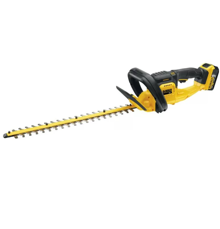 DeWALT DCM563 18V XR SET - akumulátorové nůžky na živý plot (s 5,0 Ah akumulátorem a nabíječkou)