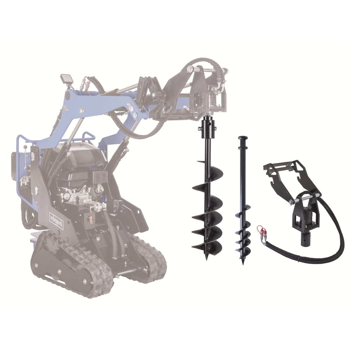 Scheppach MKL 730 SET - pohon pro zemní vrtáky (s zemním vrtákem 100 a  200 mm)