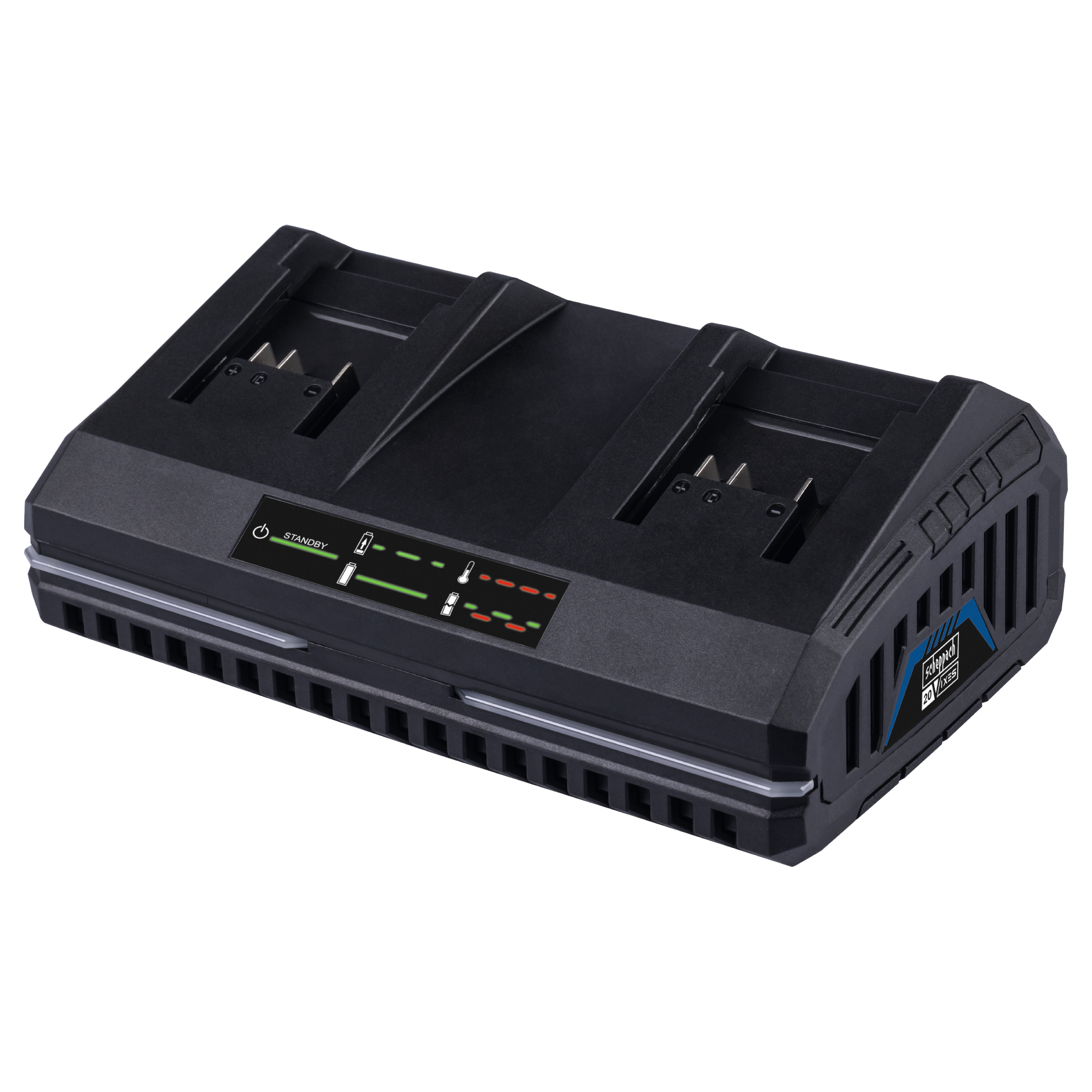 Scheppach SDBC2.4A 20V IXES - dvojitá nabíječka 2,4 A