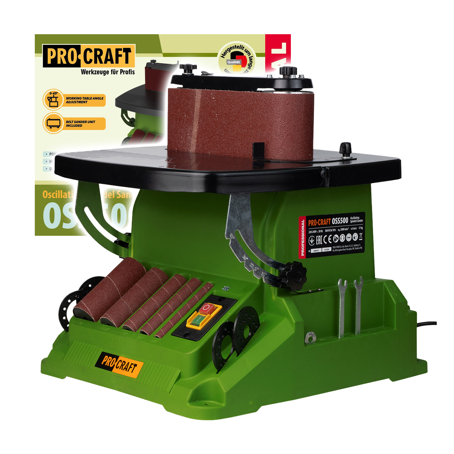 Procraft OSS500 - vřetenová a pásová bruska