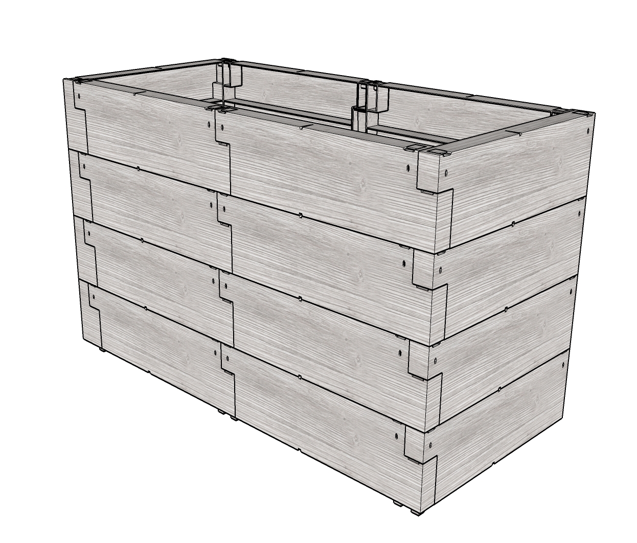 LANIT PLAST, s.r.o. vyvýšený záhon JUWEL TIMBER 4ER-SET (20470) LG3177