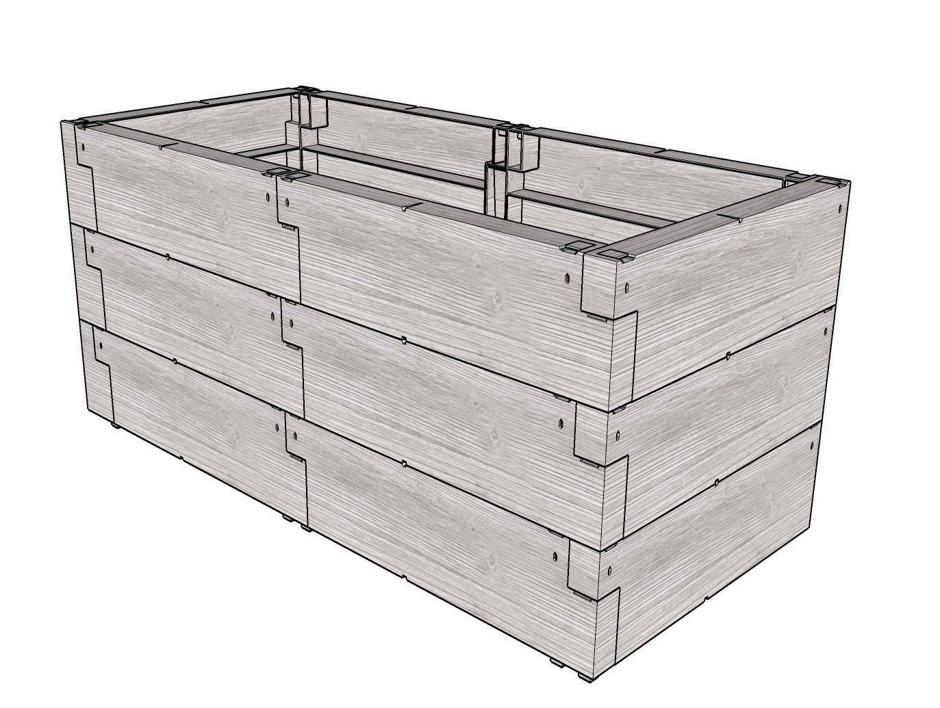LANIT PLAST, s.r.o. vyvýšený záhon JUWEL TIMBER 3ER-SET (20471) LG3178