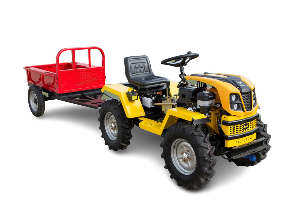Tauros ZX18 4x4 / benzin - malotraktor s vlečkou