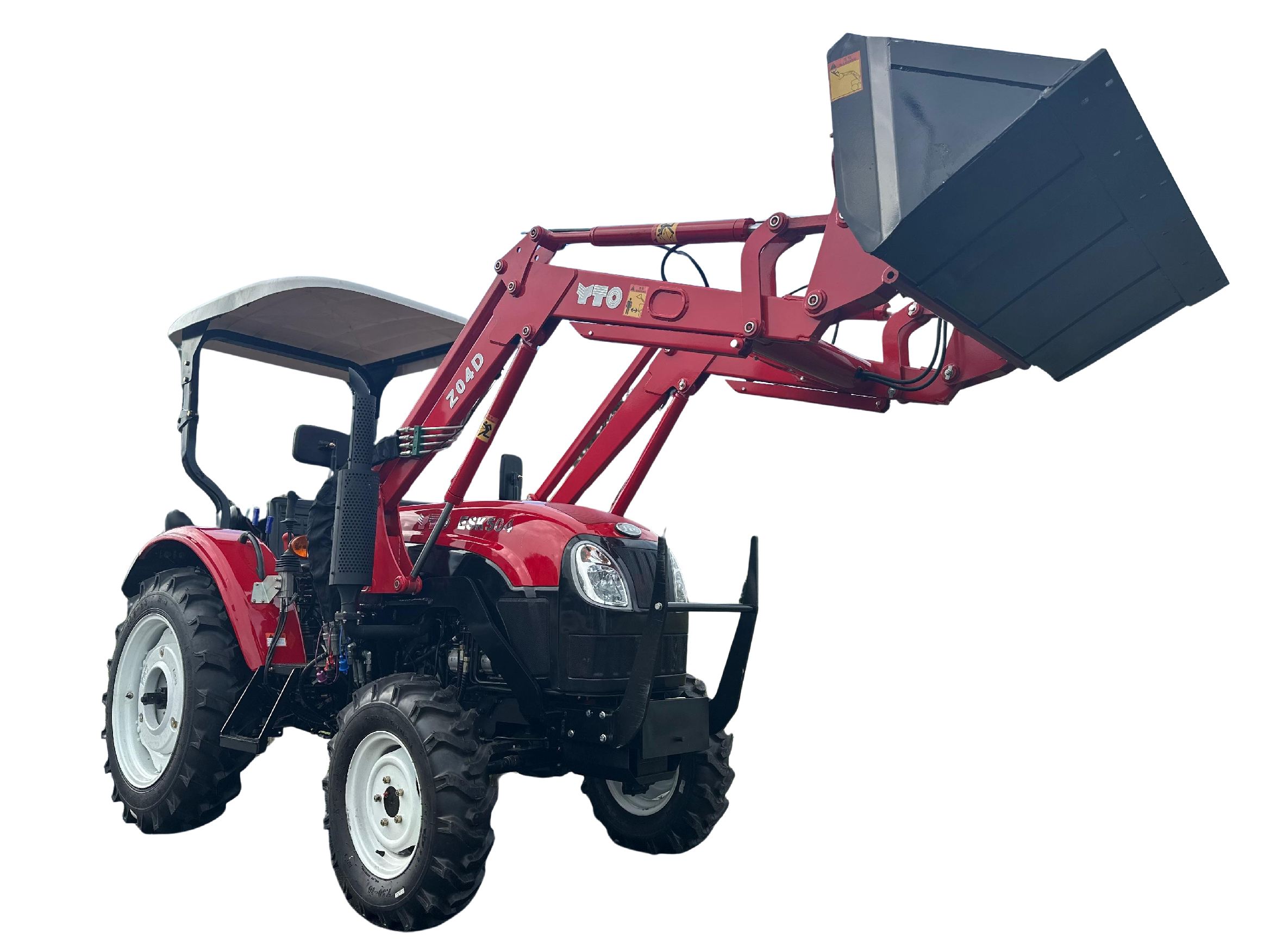 Tauros YTO ESK504 - malotraktor bez kabiny a čelním nakladačem