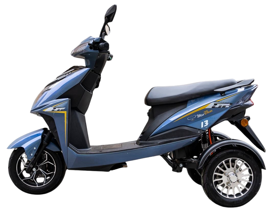 MoBee I3 - elektrická tříkolka / s akumulátorem a nabíječkou / barva: ocelově modrá