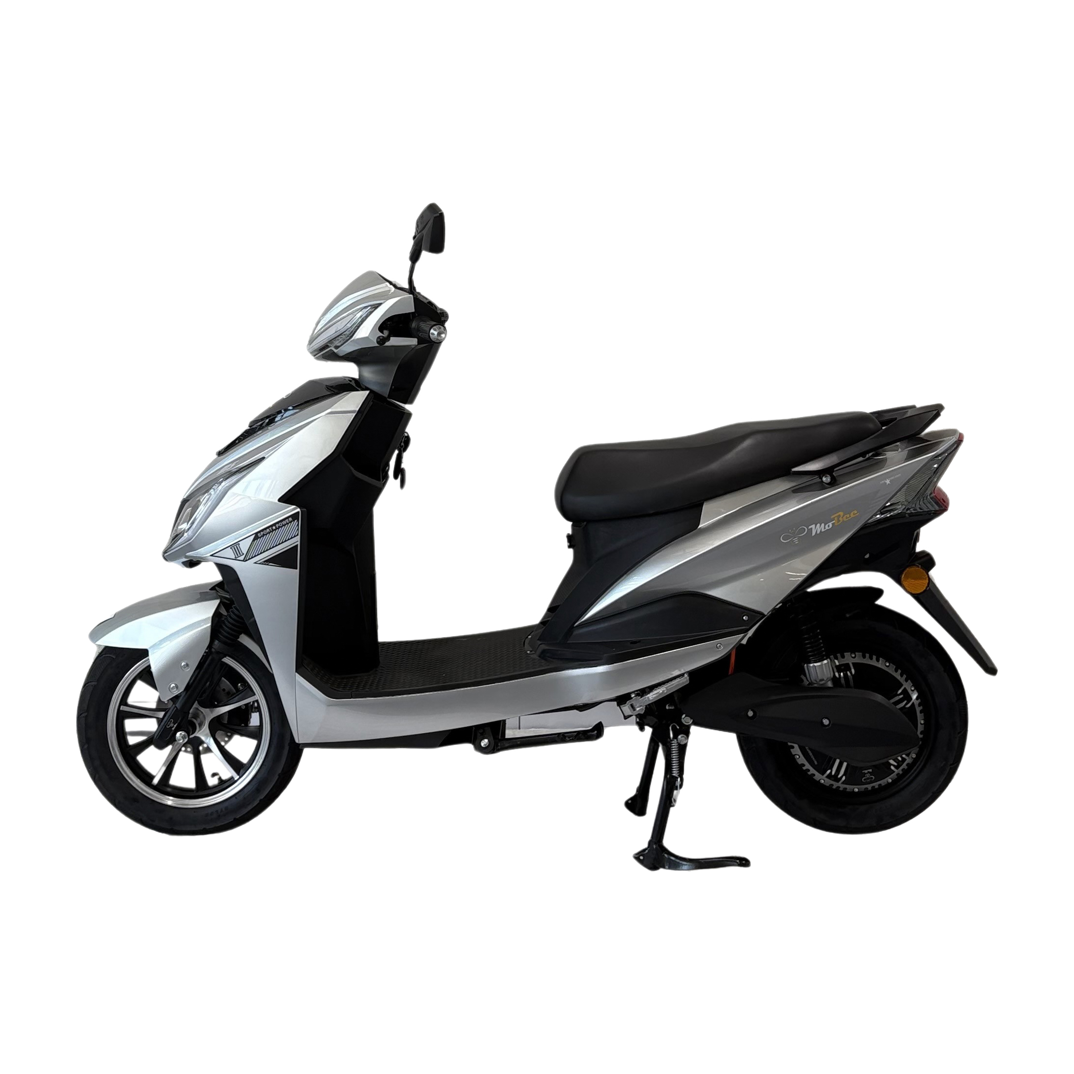 MoBee M5 - elektrický skůtr / s akumulátorem a nabíječkou / barva: stříbrná